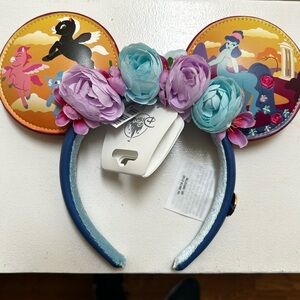 Colorful Disney Fantasia 85th Anniversary Headband with Floral Accents